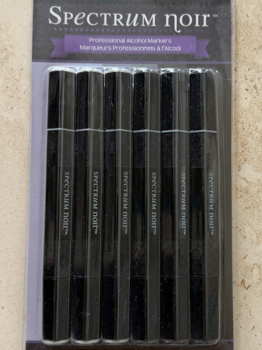 Spectrum Noir COOL GREYS Set of 6 Professional Alcohol Markers Pens Double Ended